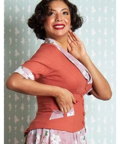 Miss Candyfloss Lexi Amber 40's Jacket Punch Pink