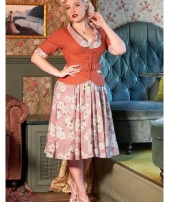 Miss Candyfloss Lexi Amber 40's Jacket Punch Pink
