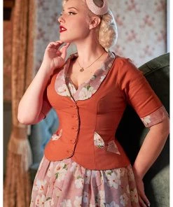 Miss Candyfloss Lexi Amber 40's Jacket Punch Pink