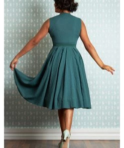 Miss Candyfloss Killah Gia 50's Swing Dress Emerald Green