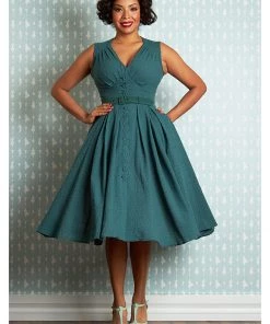 Miss Candyfloss Killah Gia 50's Swing Dress Emerald Green