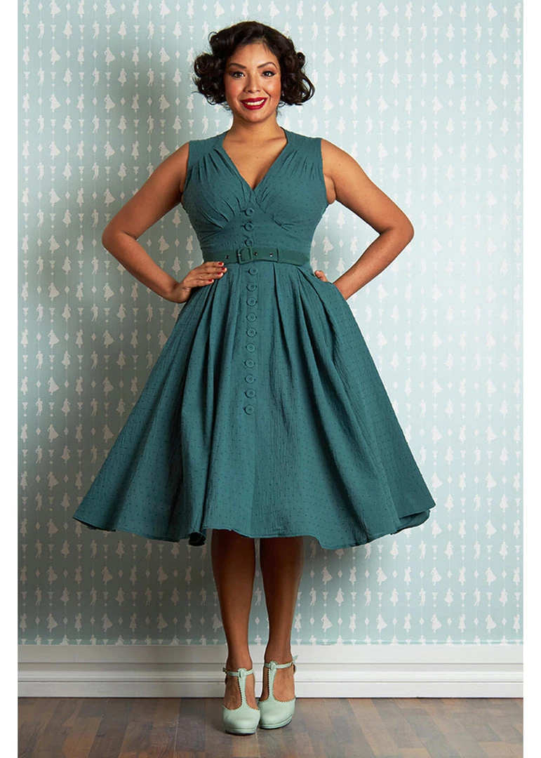 Miss Candyfloss Killah Gia 50's Swing Dress Emerald Green