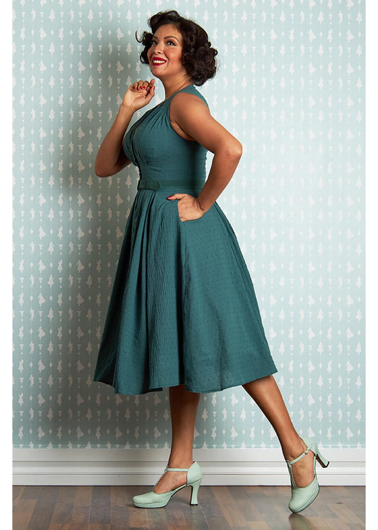 Miss Candyfloss Killah Gia 50's Swing Dress Emerald Green