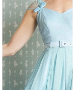 New In Miss Candyfloss Danjela Lee 50's Gown Maxi Dress Celestine Blue