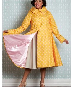 Miss Candyfloss Luna Sun Water Resistant 50's Coat Yellow