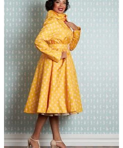 Miss Candyfloss Luna Sun Water Resistant 50's Coat Yellow