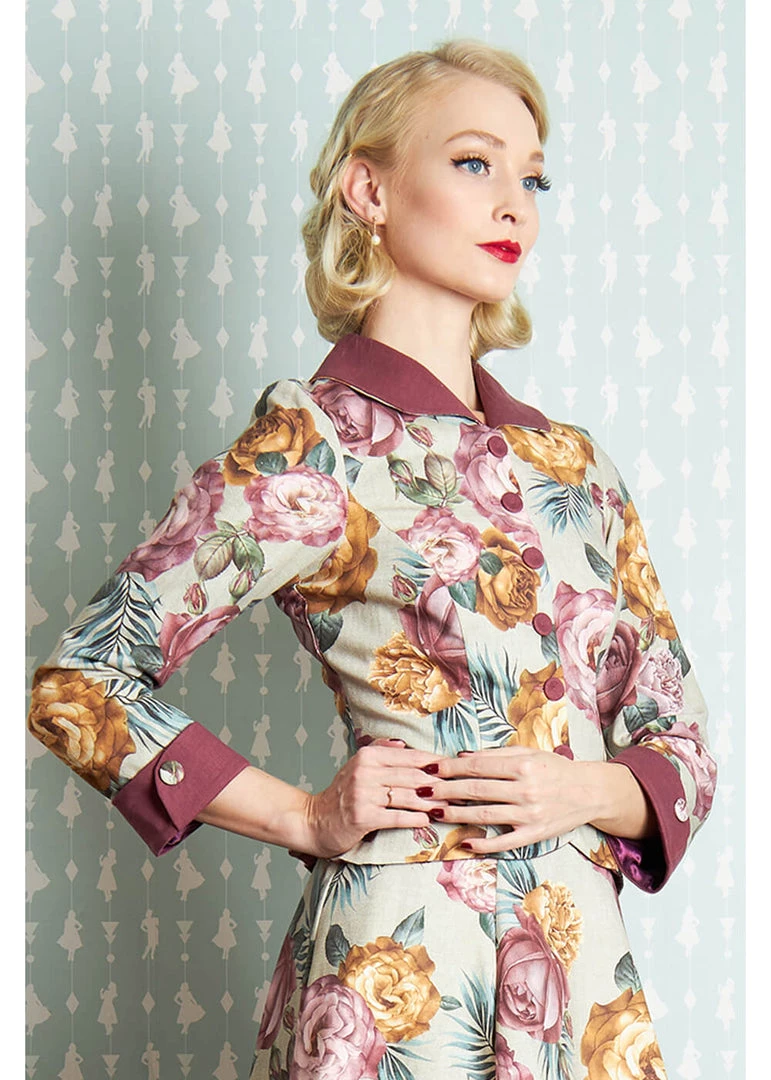New In Miss Candyfloss Everly Roses 40's Jacket Multi