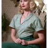 New In Miss Candyfloss Vivienne Gia 40's Top Green