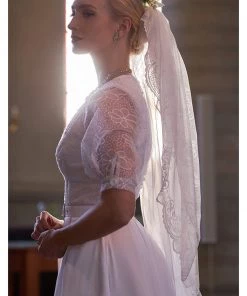 Miss Candyfloss Sabella May Lace 40's Maxi Dress Quartz White New In