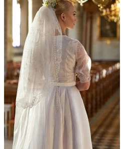 Miss Candyfloss Sabella May Lace 40's Maxi Dress Quartz White New In