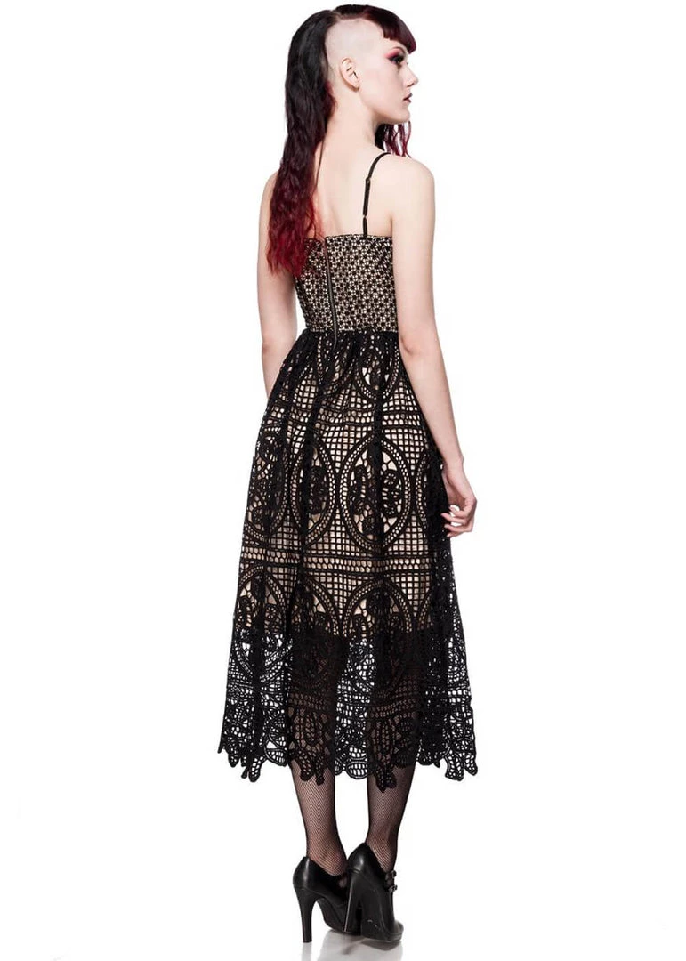 New In Ocultica Underworld Lace Dress Black