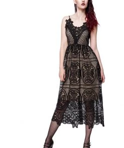 New In Ocultica Underworld Lace Dress Black