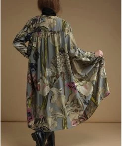 One Hundred Stars Iris Duster Grey New In