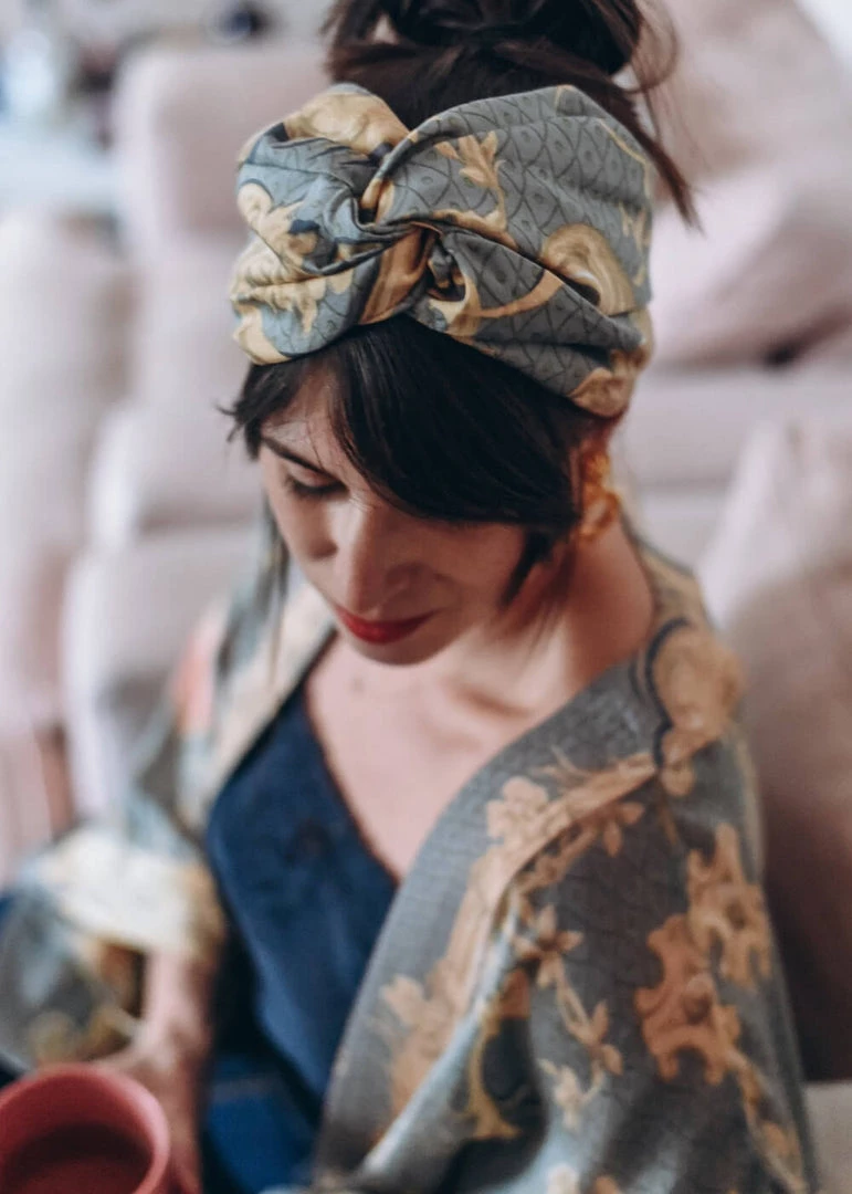 One Hundred Stars Rococo 70's Headband Grey New In