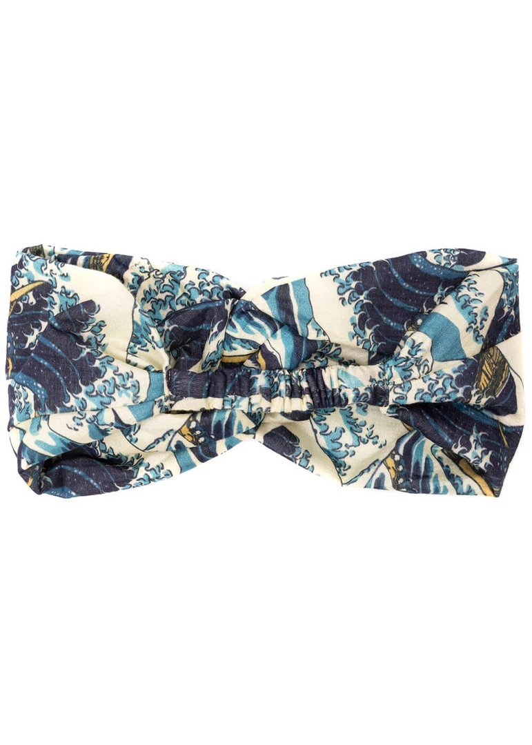 One Hundred Stars Wave Headband Blue New In