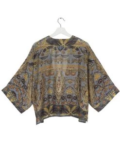 New In One Hundred Stars Decadent Short Kimono Grey