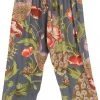 One Hundred Stars Peacock & Poppies Crepe Trousers Grey