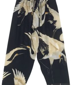 One Hundred Stars Stork Crepe Trousers Black New In
