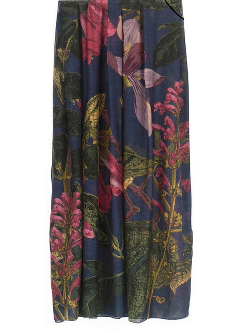 One Hundred Stars Magnolia Scarf Blue New In