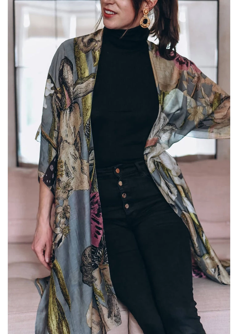 One Hundred Stars Iris Throwover Grey New In