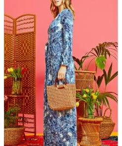 Onjenu Jerry Gena 70's Maxi Dress Blue