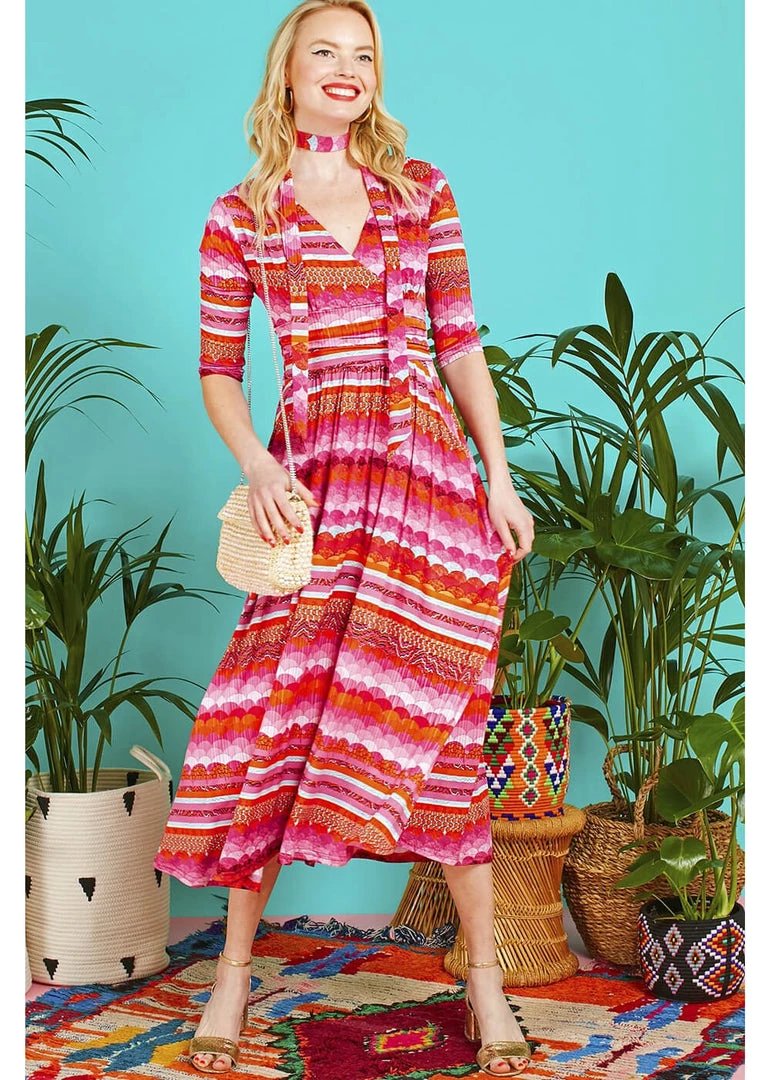 Onjenu Crawford Bia Maxi 70's Dress Orange New In