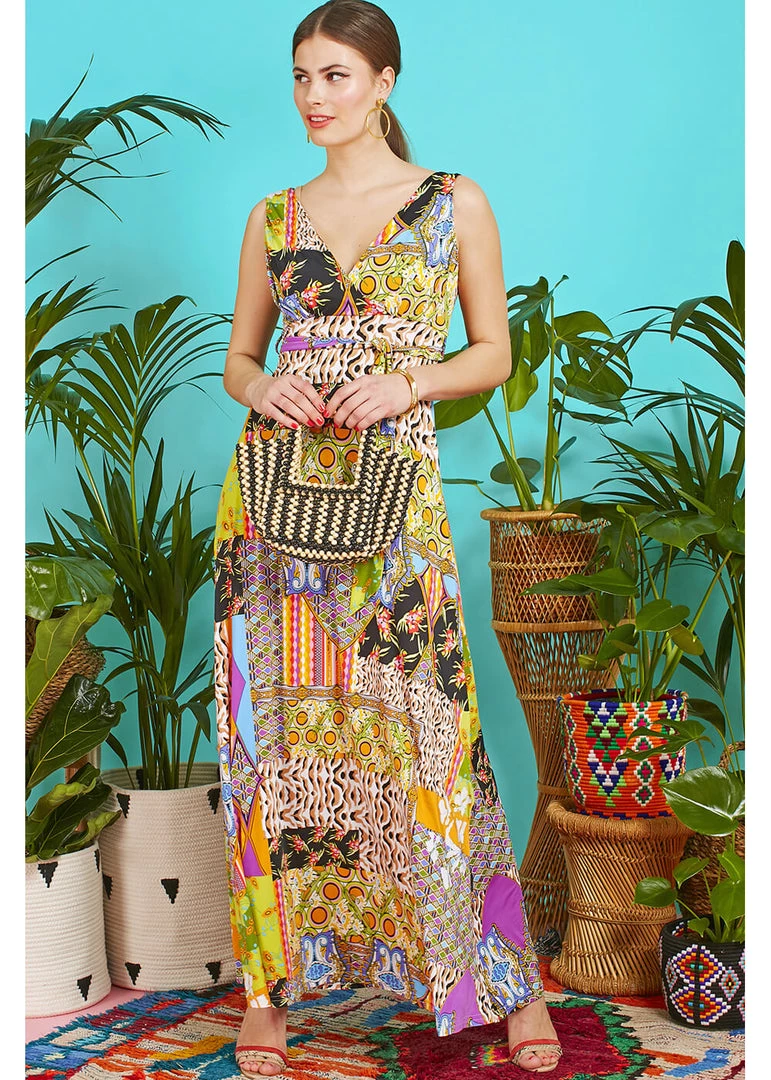 New In Onjenu Fifi Gaia 70's Maxi Dress