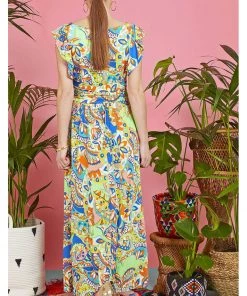 Dresses Onjenu Rosie Iris 70's Dress Green