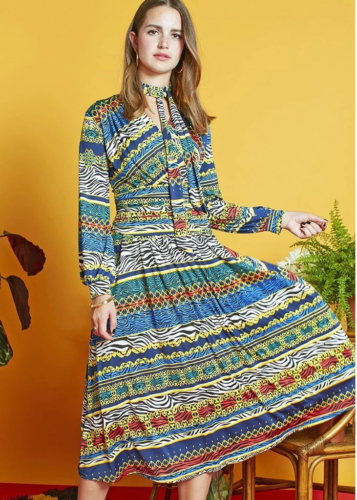 Onjenu Sharon Zebreese 70's Dress Multi