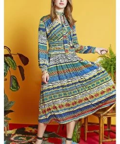 Onjenu Sharon Zebreese 70's Dress Multi
