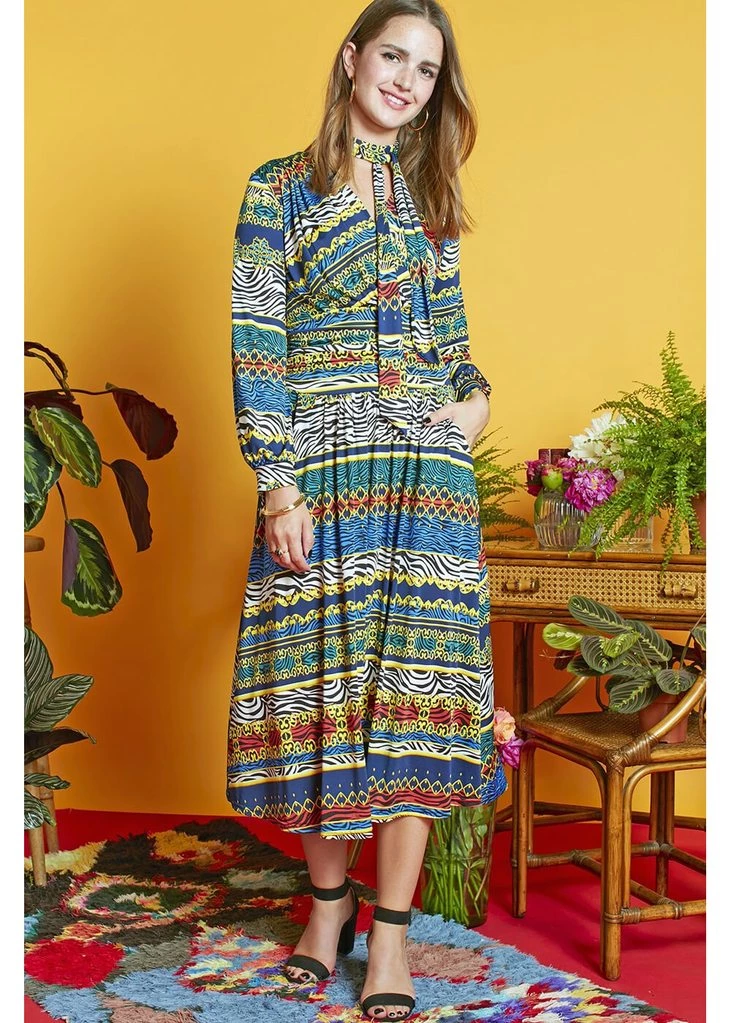 Onjenu Sharon Zebreese 70's Dress Multi
