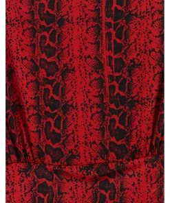 Onjenu Sid Ophidia 60's Pencil Dress Red