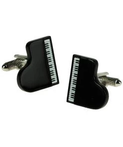 Onyx Art Men Cufflinks Grand Piano Black New In