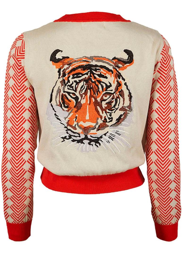 Palava Vera Cardigan Tiger 40's Cardigan Coral New In