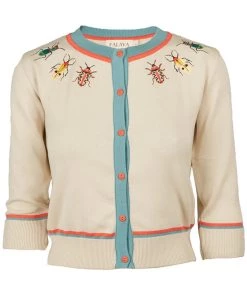 New In Palava Vera Cardigan Bugs 40's Cardigan Cream