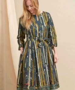 Palava Beatrice Silver Birch 50's Dress Teal