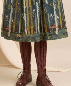 Palava Beatrice Silver Birch 50's Dress Teal