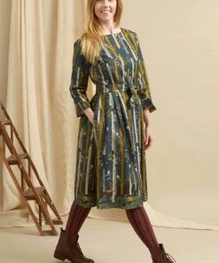 Palava Beatrice Silver Birch 50's Dress Teal