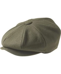 Peaky Blinders Newsboy Melton Cap Moss Green New In