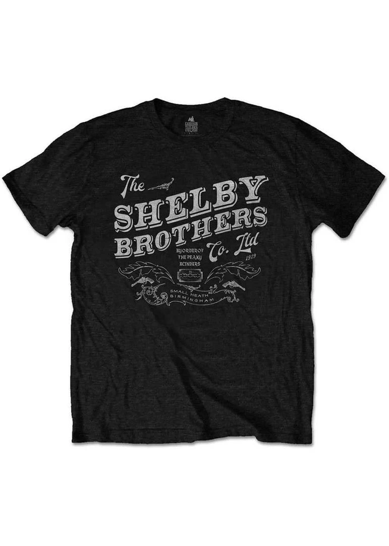 Peaky Blinders Mens Shelby Brothers T-Shirt Black
