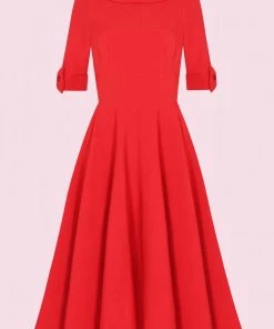 Pretty Dress Company Hollywood 50's Swing Dress Red New In
