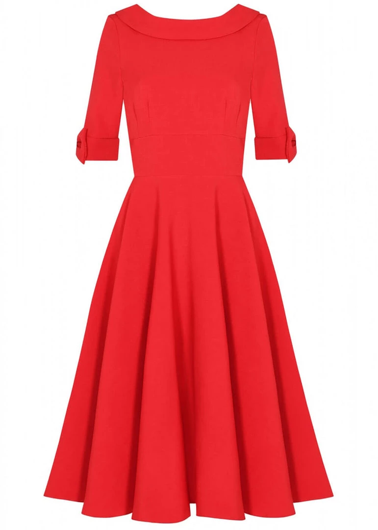 Pretty Dress Company Hollywood 50's Swing Dress Red New In