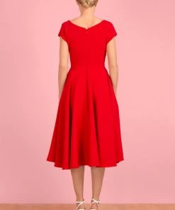 Pretty Dress Company Hourglass 50's Swing Dress Red