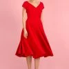 Pretty Dress Company Hourglass 50's Swing Dress Red