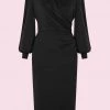 New In Pretty Dress Company Jenson 50's Pencil Dress Black