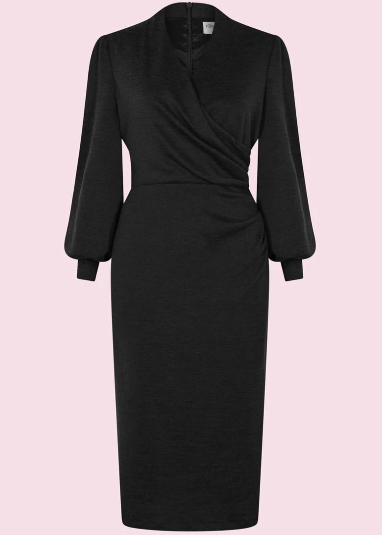 New In Pretty Dress Company Jenson 50's Pencil Dress Black