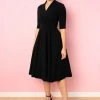 Pretty Dress Company Leyla 50's Midi Swing Dress Black