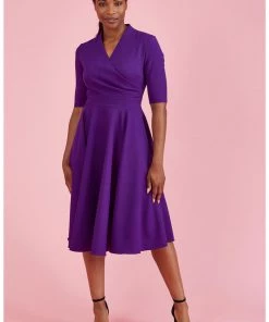 Pretty Dress Company Leyla 50's Swing Dress Purple
