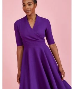 Pretty Dress Company Leyla 50's Swing Dress Purple