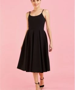Pretty Dress Company Priscilla 50's Swing Dress Black
